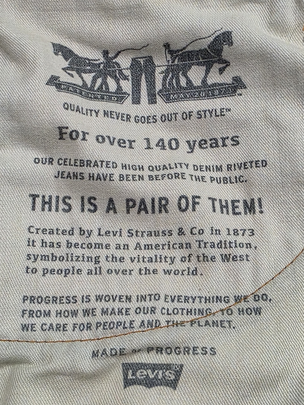 Levi's Dark Blue Denim Jean Shorts - Five-Pocket Style - Picture 6 of 10